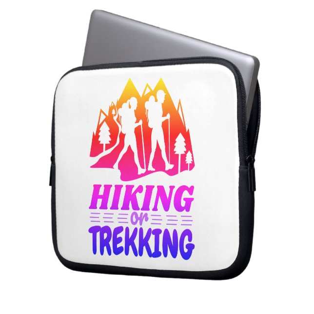 Wandelen of Trekken Laptop Sleeve (Voorkant Links)