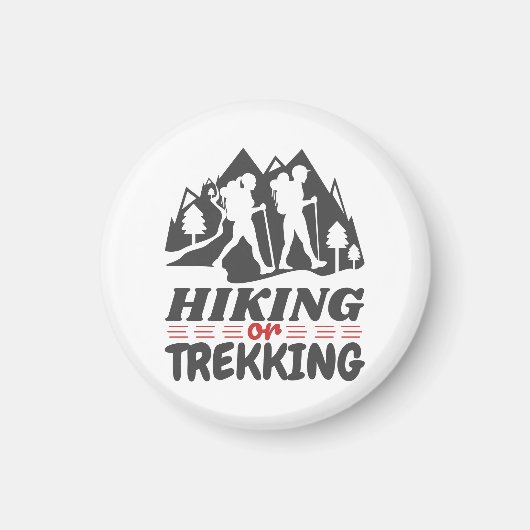 Wandelen of Trekken Magneet (Voorkant)