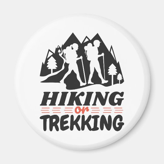 Wandelen of Trekken Magneet (Voorkant)