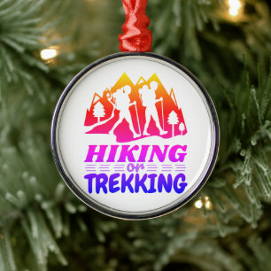 Wandelen of Trekken Metalen Ornament