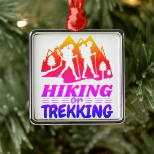 Wandelen of Trekken Metalen Ornament