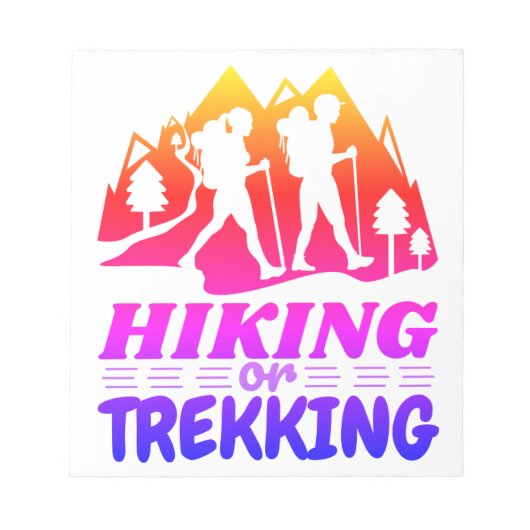 Wandelen of Trekken Notitieblok (Voorkant)