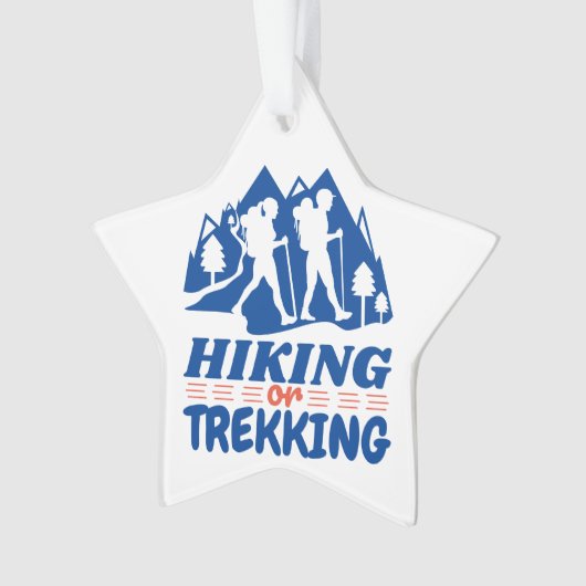 Wandelen of Trekken Ornament (voorkant)