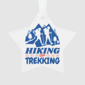 Wandelen of Trekken Ornament (voorkant)