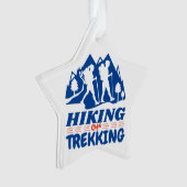 Wandelen of Trekken Ornament (voorkant)