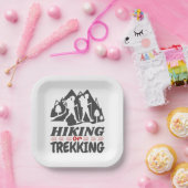 Wandelen of Trekken Papieren Bordje (Feest)