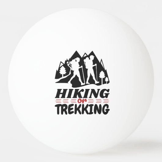 Wandelen of Trekken Pingpongbal (Voorkant)