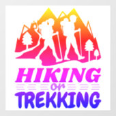 Wandelen of Trekken Raamsticker (Vel)