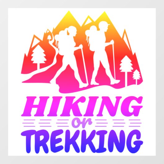 Wandelen of Trekken Raamsticker (Vel)