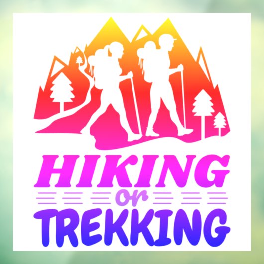 Wandelen of Trekken Raamsticker (Vel 3)