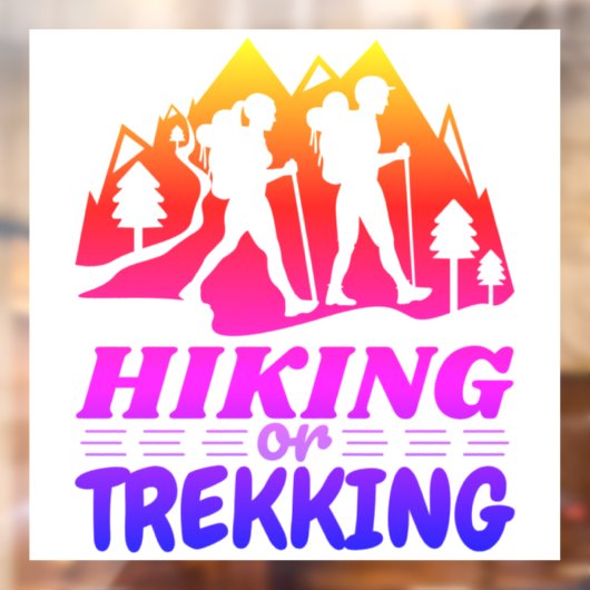 Wandelen of Trekken Raamsticker (Vel 2)