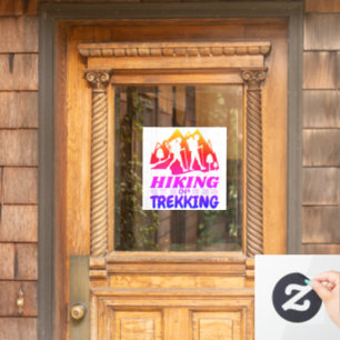 Wandelen of Trekken Raamsticker