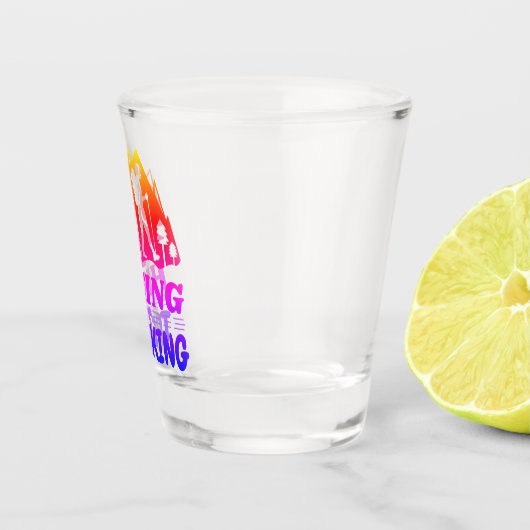 Wandelen of Trekken Shot Glas (Rechts)