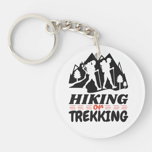 Wandelen of Trekken Sleutelhanger (Voorkant)