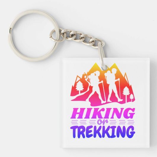 Wandelen of Trekken Sleutelhanger (voorkant)