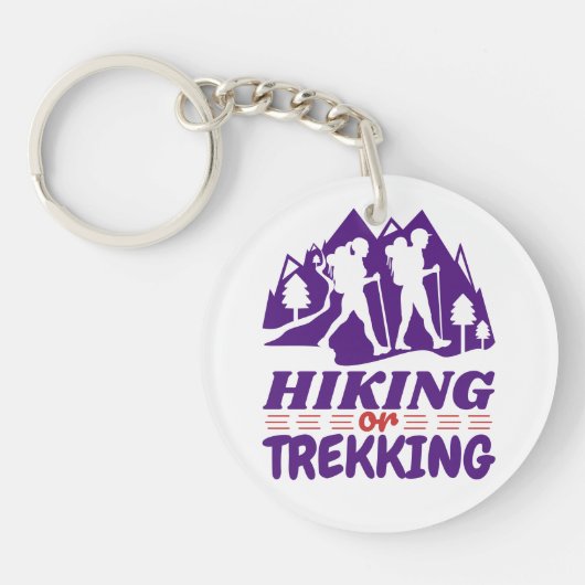 Wandelen of Trekken Sleutelhanger (Voorkant)