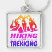 Wandelen of Trekken Sleutelhanger (Voorkant)