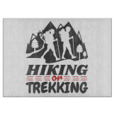 Wandelen of Trekken Snijplank (Voorkant)