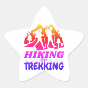 Wandelen of Trekken Ster Sticker