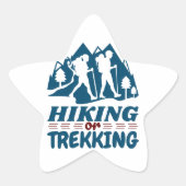 Wandelen of Trekken Ster Sticker (Voorkant)