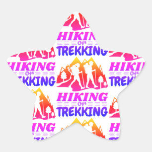 Wandelen of Trekken Ster Sticker