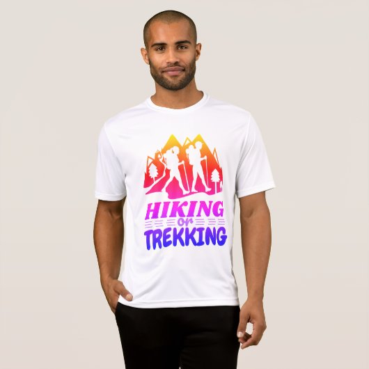 Wandelen of Trekken T-shirt (Voorkant volledig)
