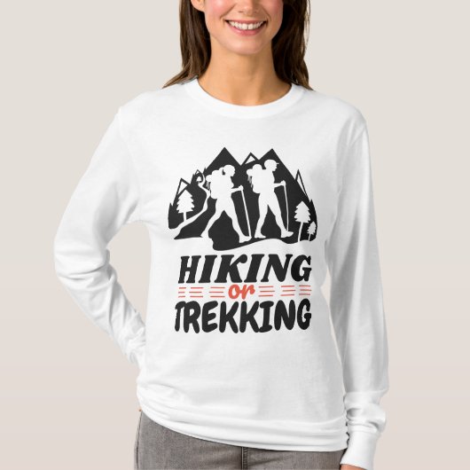 Wandelen of Trekken T-shirt (Voorkant)