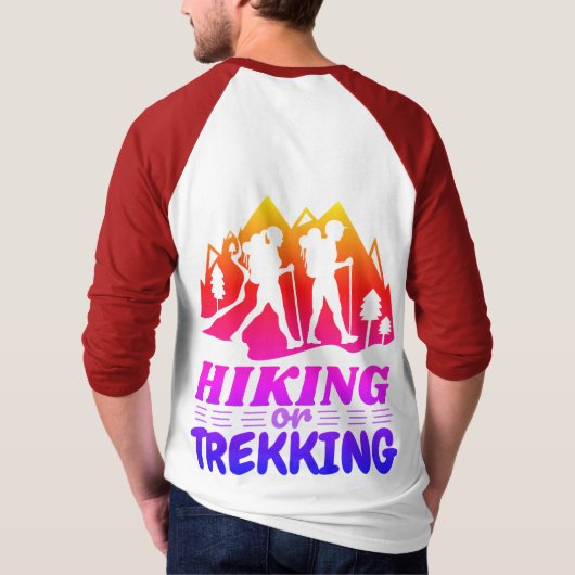 Wandelen of Trekken T-shirt (Achterkant)