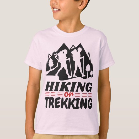 Wandelen of Trekken T-shirt (Voorkant)