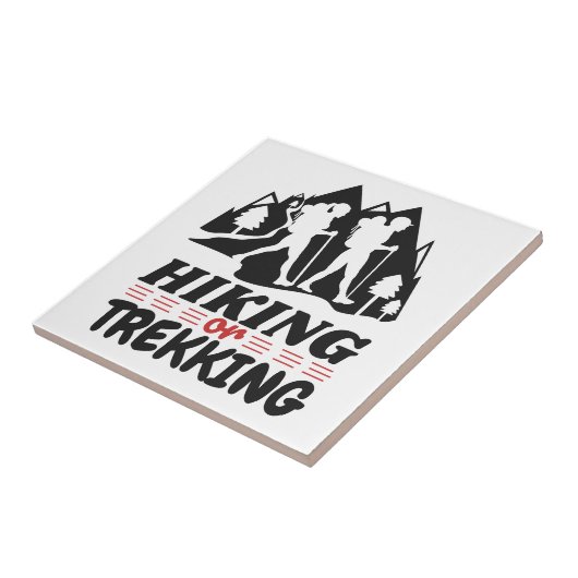 Wandelen of Trekken Tegeltje (Zijkant)