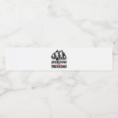 Wandelen of Trekken Waterfles Etiket (Enkel label)