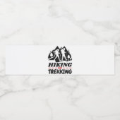 Wandelen of Trekken Waterfles Etiket (Enkel label)