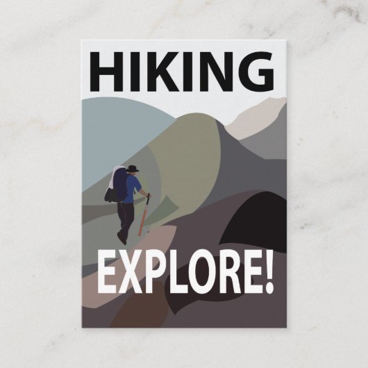 Wandelen Ontdek Bergen Wandelen Visitekaartje (Voorkant)