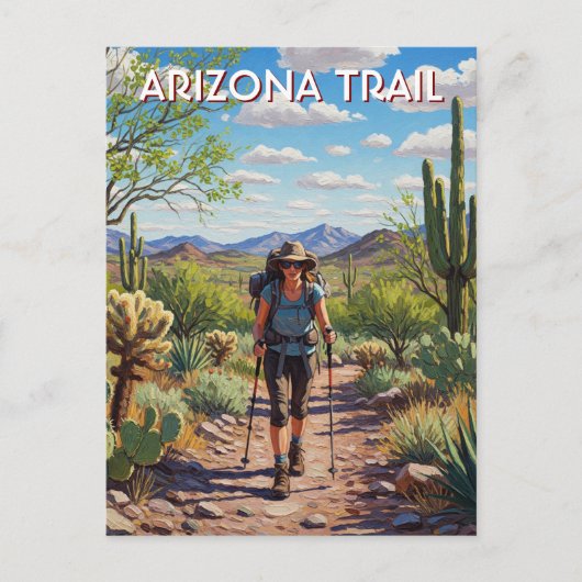 Wandelen op de Arizona Trail Briefkaart (Voorkant)