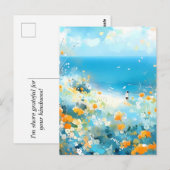 Wandelen op het strand briefkaart (Voorkant / Achterkant)