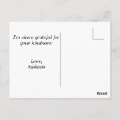 Wandelen op het strand briefkaart (Achterkant)