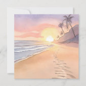 Wandelen op het strand | Ocean Waterverf Flat Kaar (Voorkant)