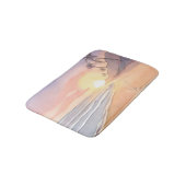 Wandelen op het strand | Waterverf van de oceaan Badmat (Gekanteld)