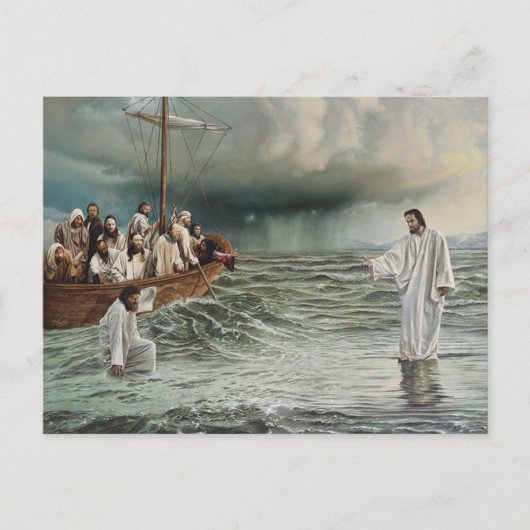 WANDELEN OP HET WATER BRIEFKAART (Voorkant)