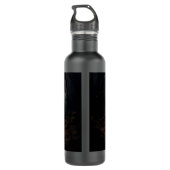 Wandelen Oude zwarte en oranje tijger surrealistis Waterfles (Achterkant)