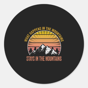 Wandelen outdoor kleding wat gebeurt er in de ronde sticker