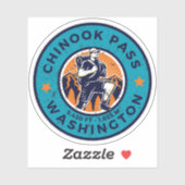 wandelen over chinook pass california trails sticker (Vel)