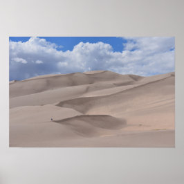 Wandelen over de Great Sand Dunes, Colorado Poster