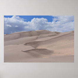 Wandelen over de Great Sand Dunes, Colorado Poster