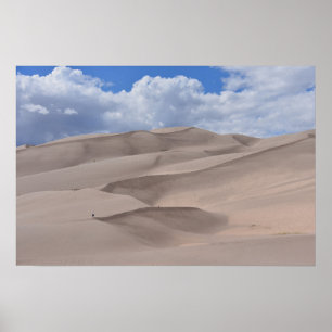 Wandelen over de Great Sand Dunes, Colorado Poster