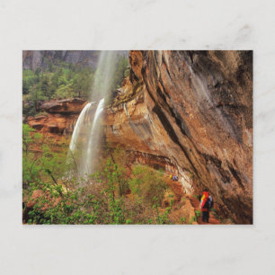 Wandelen over het Emerald Pools Trail in Zion Nati Briefkaart