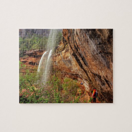 Wandelen over het Emerald Pools Trail in Zion Nati Legpuzzel (Horizontaal)