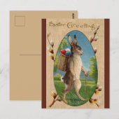  Wandelen Paashaas Briefkaart (Voorkant / Achterkant)