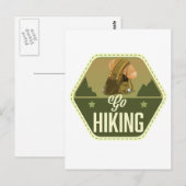 Wandelen Patch Briefkaart (Voorkant / Achterkant)