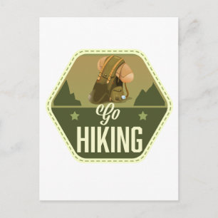 Wandelen Patch Briefkaart
